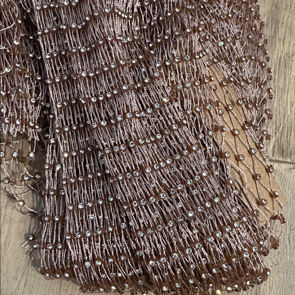 NWT Skims Rhinestone Netted Cover Up Long Sleeve Mini Dress! Size M-XL - Picture 6 of 7